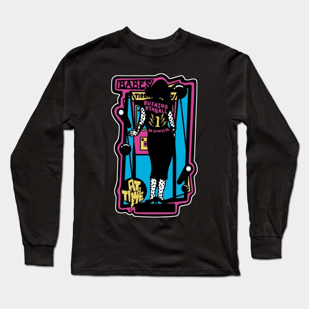 Babes Ruin Pinball Long Sleeve T-Shirt by openedeye